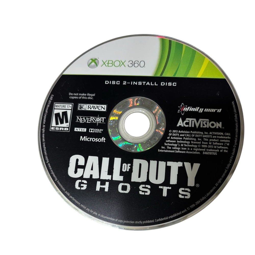 Call of Duty: Ghosts (Xbox 360) - Black/Green Game Disc